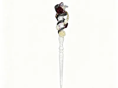 Magic Wand Snake Staff for 1/6 1/4 BJD, 4g material, fast print