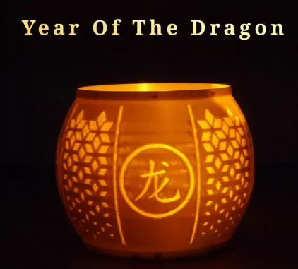 Chinese New Year Year of the Dragon Candle Cover