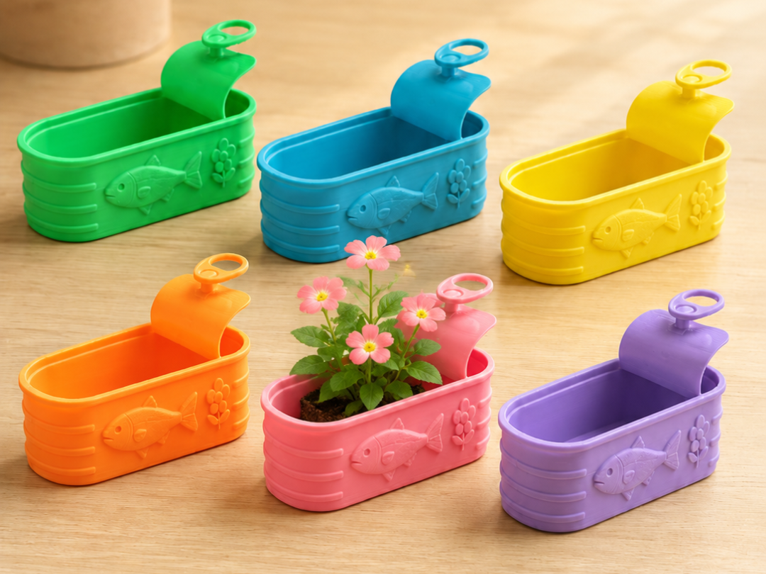 Sardine Can Planter – Cute Fish Tin Pot