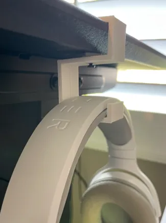 Adjustable Max 20mm desk headphone holder