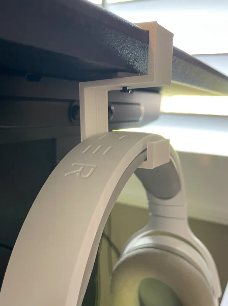 Adjustable Max 20mm desk headphone holder