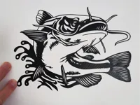 Décoration murale motif poisson-chat — photo 2