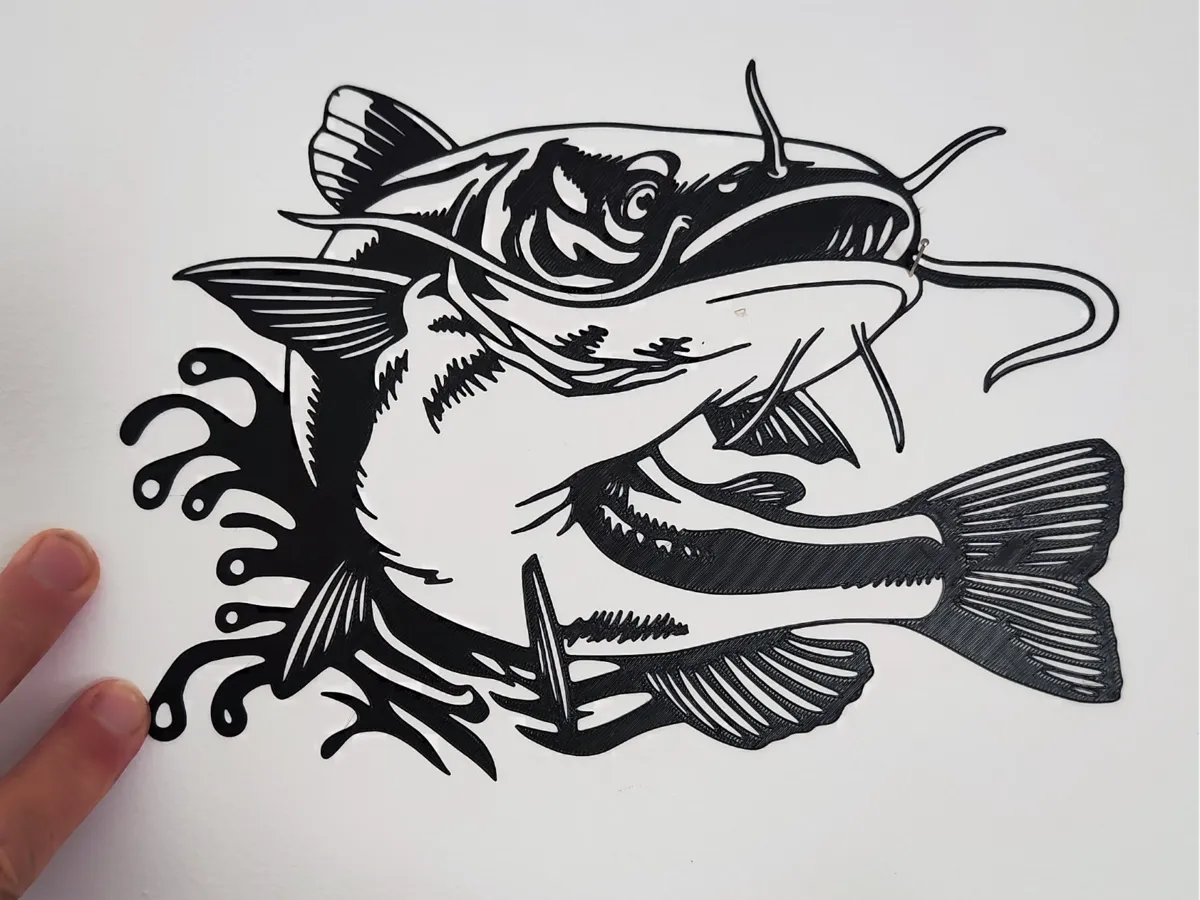 Décoration murale motif poisson-chat