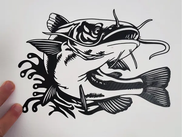 Décoration murale motif poisson-chat
