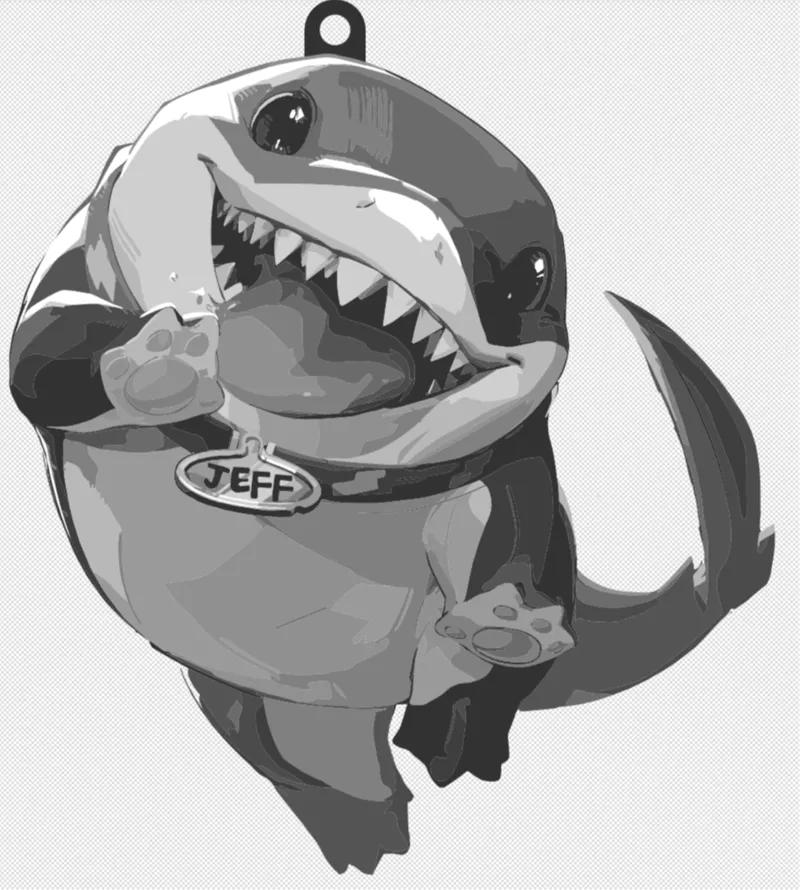 Jeff The Landshark Keychain