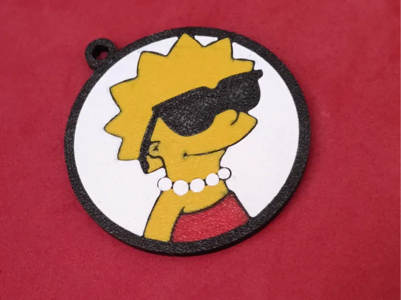 Lisa Simpson Key Chain fast print