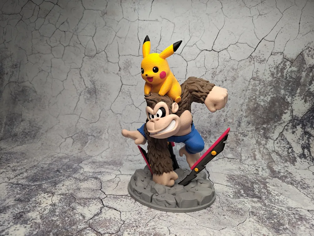Pokemon Pikachu and Donkey Kong no AMS required multi-color separate ...