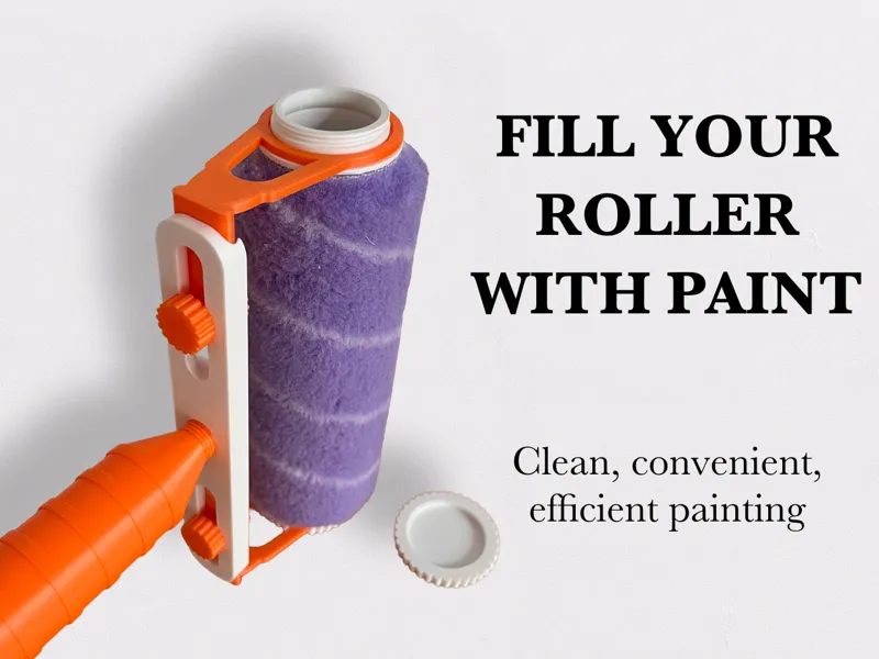 Self-Filling Paint Roller with Built-in Reservoir