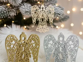 Elegant Angel Christmas Ornament & Decor Stand