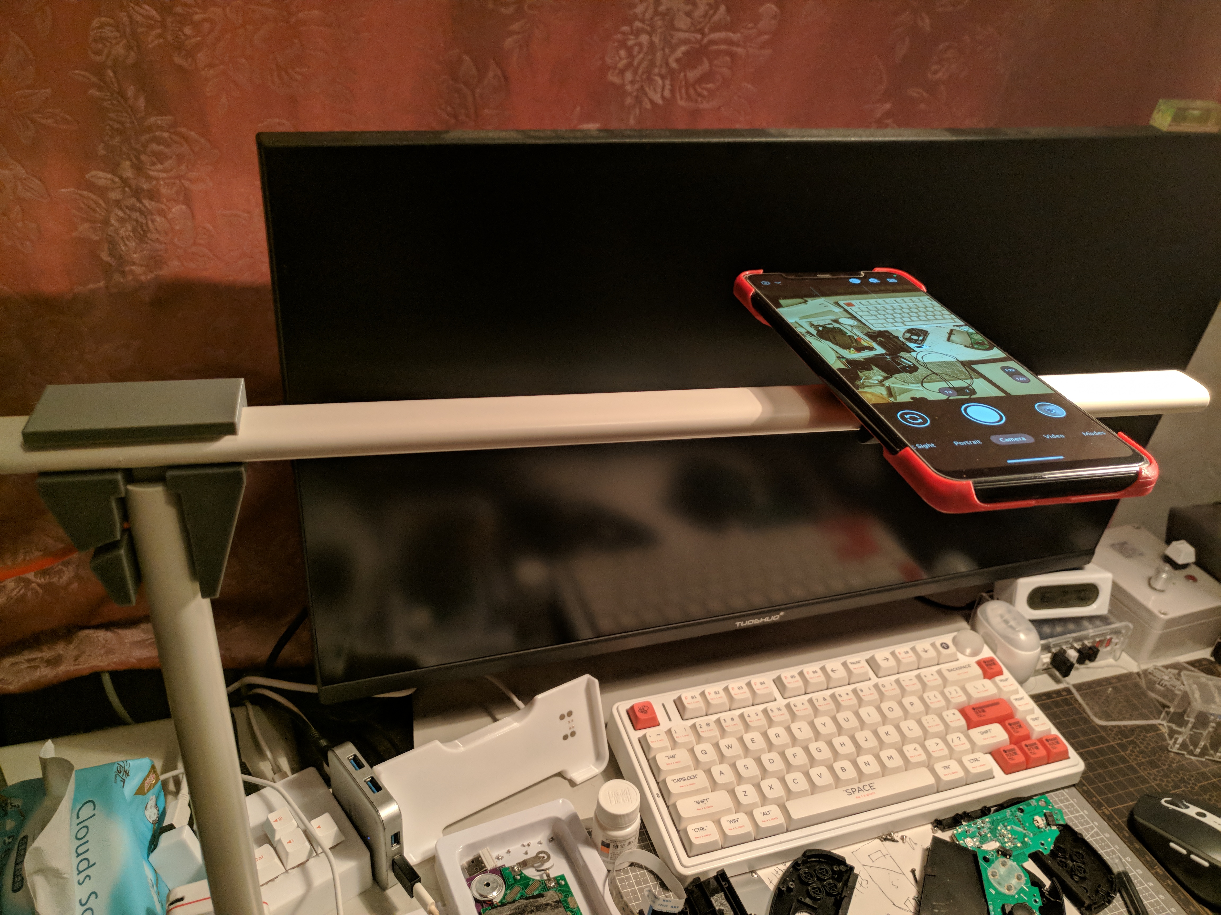 Miniatura 3 do modelo 3D 小米台灯1s磁吸俯拍支架简易高拍仪
