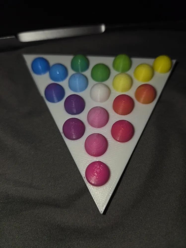 CMYW Color Mixing Swatch Triangle — Optical Limits - Free 3D Print ...