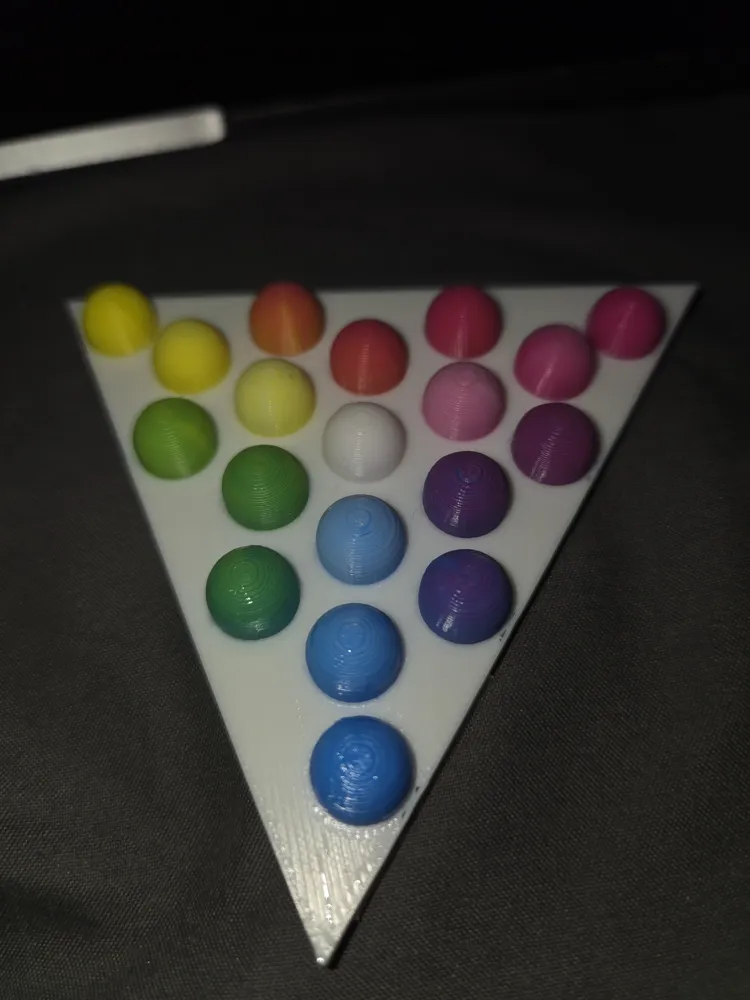 CMYW Color Mixing Swatch Triangle — Optical Limits - Free 3D Print ...