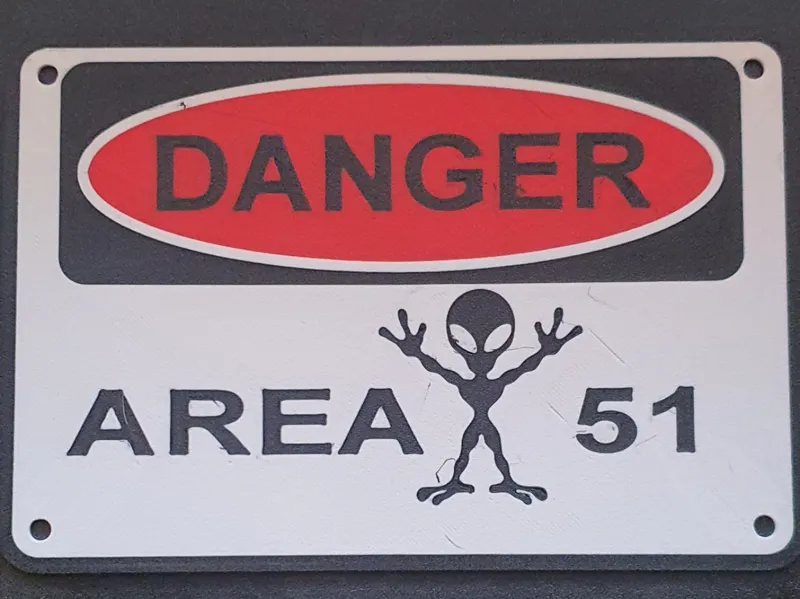 Danger area 51 - sign