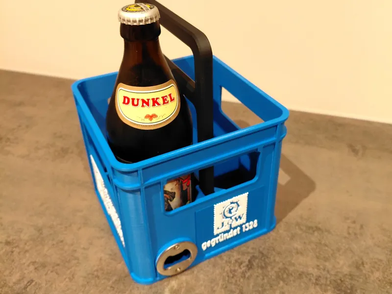 4er - Flaschenträger "Männerhandtasche" mit Öffner