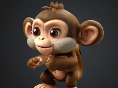 Petit singe figurine