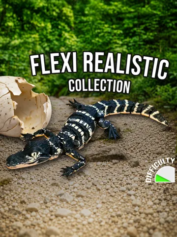 Letrero o emblema decorativo: Realistic Flexi Baby American Alligator — vista de referencia 2