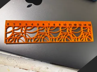 15cm Basic Basketball seamless pattern ruler