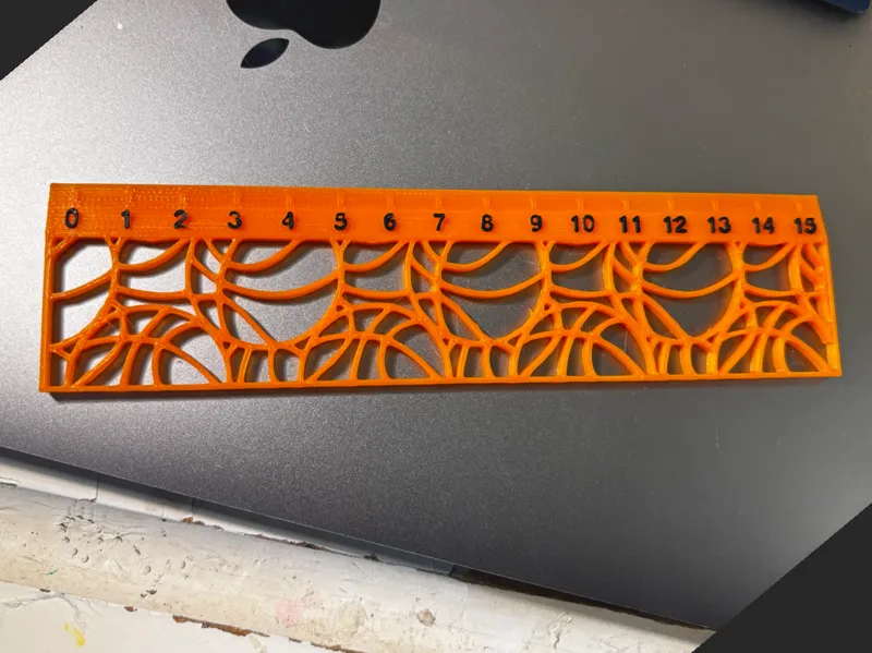 15cm Basic Basketball seamless pattern ruler