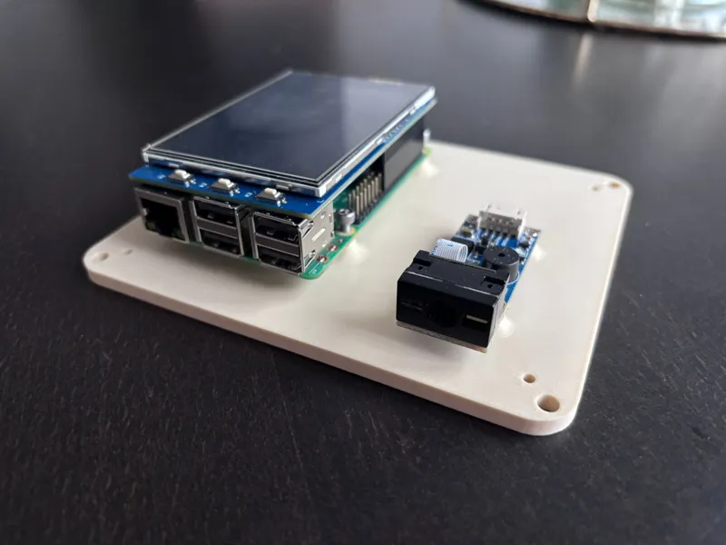 Mount Plate für Pi und Waveshare BarcodeScanner