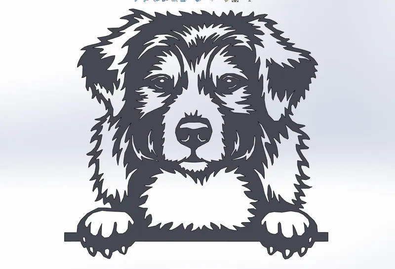 Australian Shepherd wall sculpture