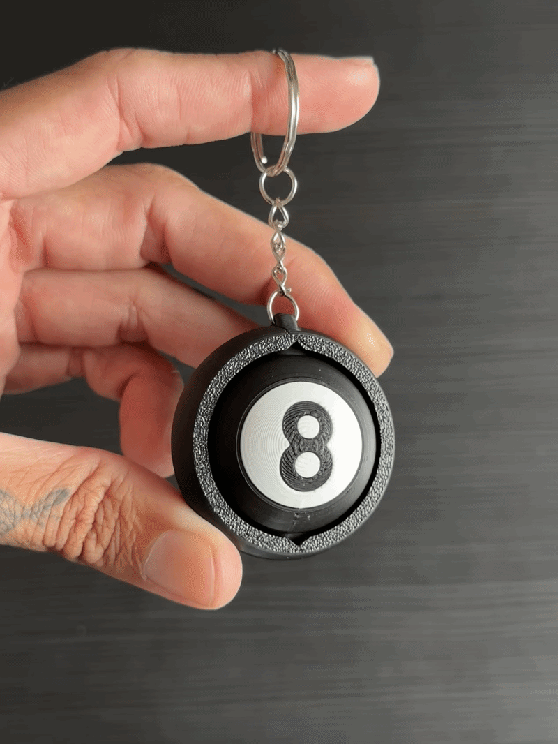 CHAVEIRO GIRATORIO BOLA 8 MULTICOR