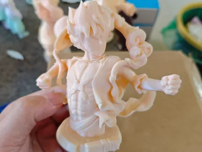 Luffy Figure Model Print in Place No Assembly Required With Supports