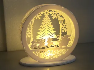 Weihnachtslampe im Schwibbogen Design