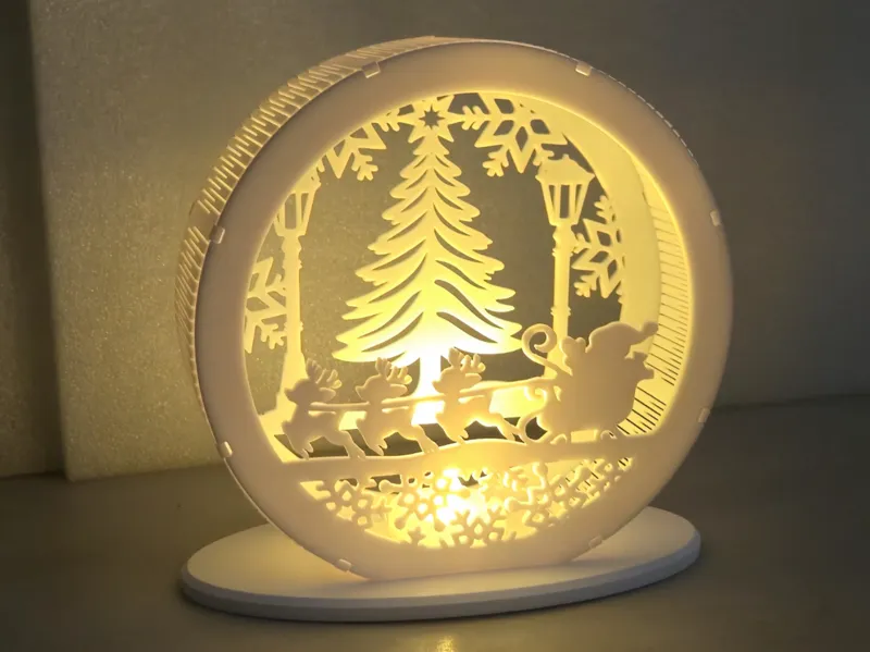 Weihnachtslampe im Schwibbogen Design