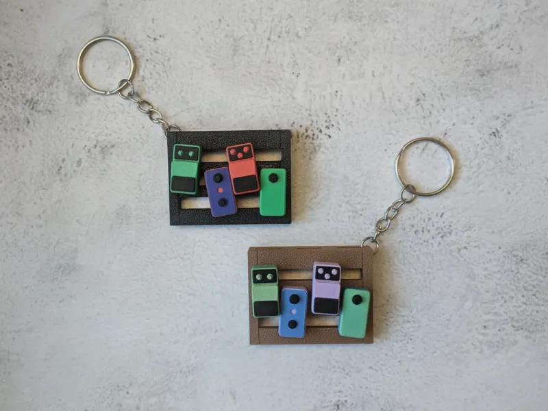 Guitar Pedal Board Keychain
