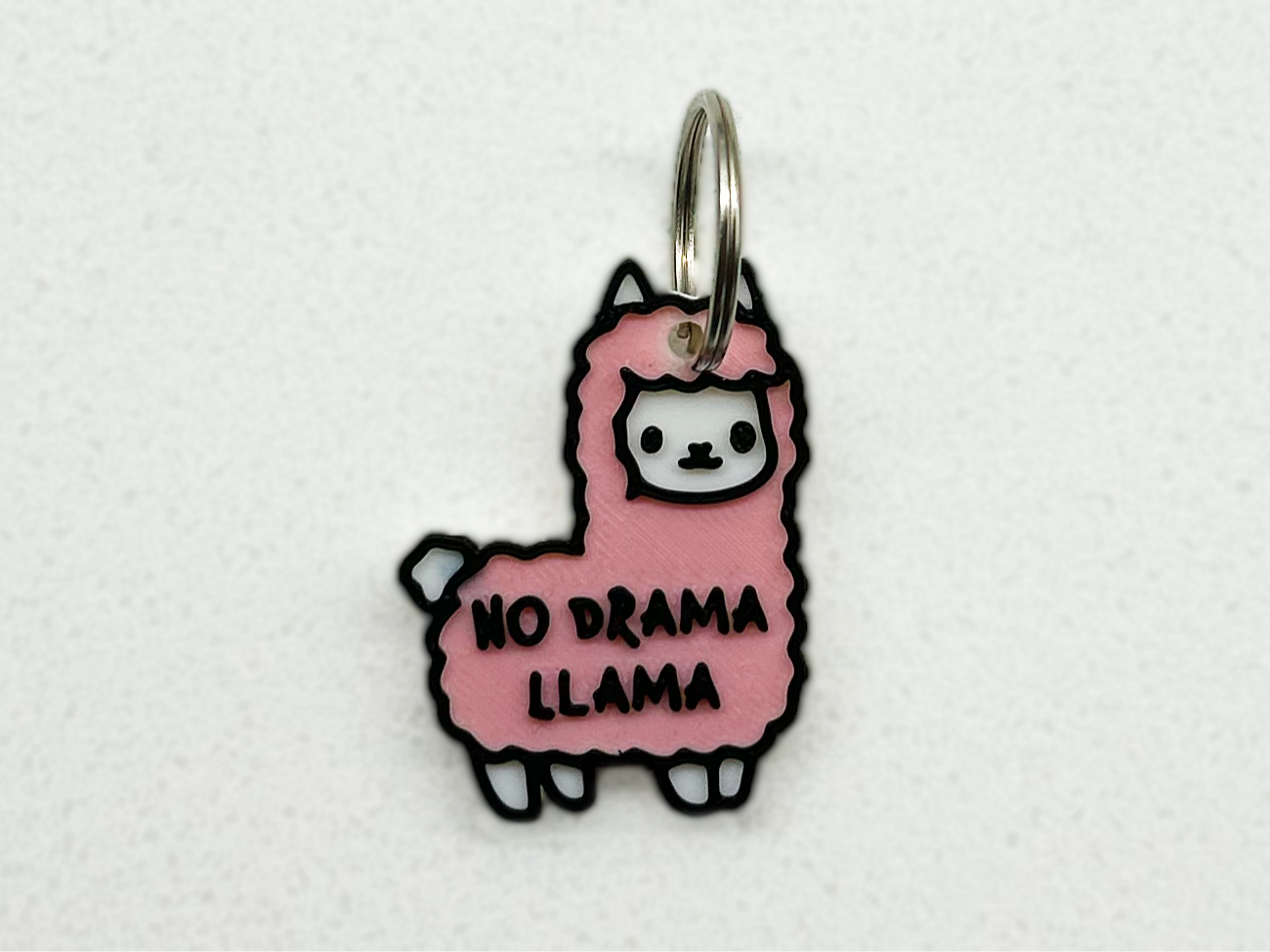 No Drama Llama Keychain Charm