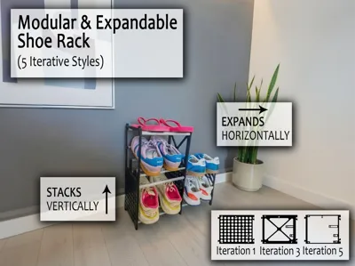 Modular & Expandable Shoe Rack