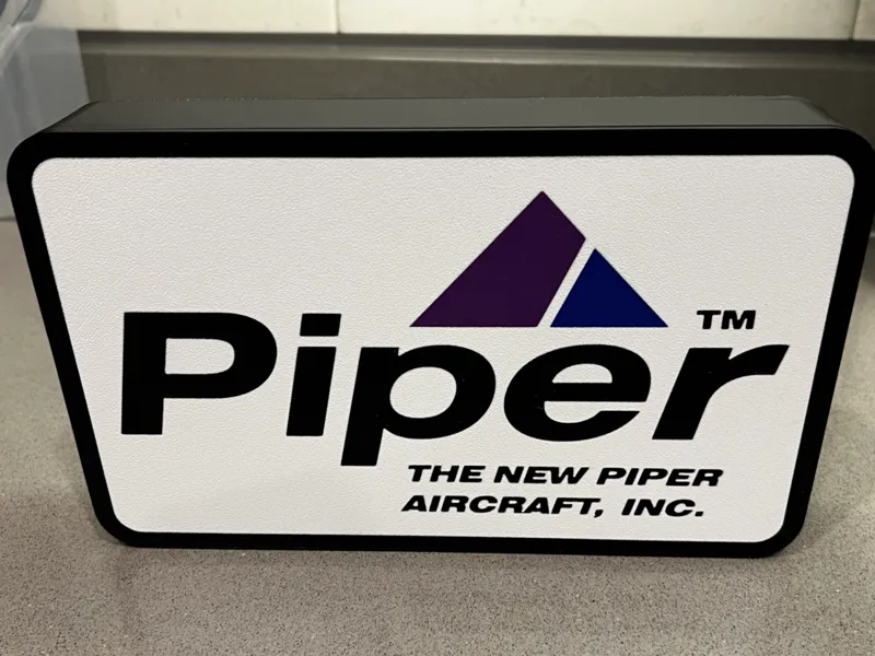 Piper Aircraft Company Logo Light Box