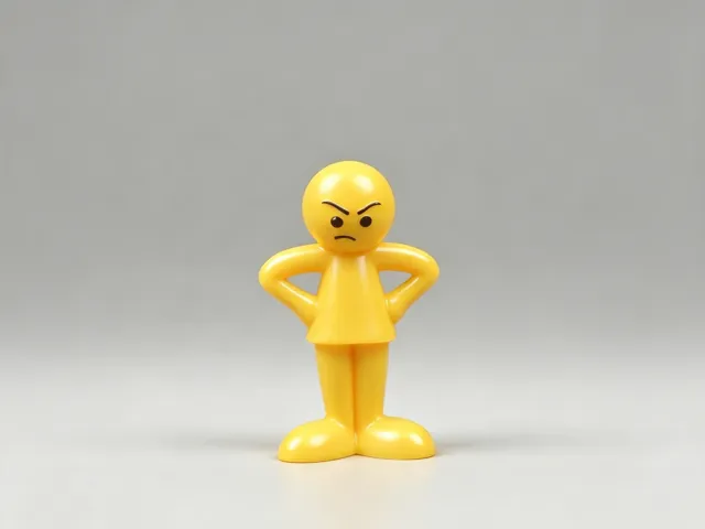 生气火柴人-表情小人偶模玩摆件儿童认知情绪认知小人