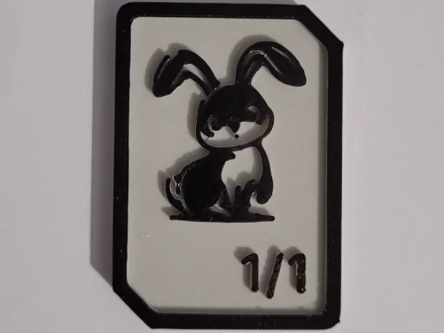 Rabbit 1/1 Token MTG - Free 3D Print Model - MakerWorld