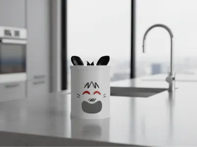 Grocery bag holder - Dispenser Funny Dog Cartoon