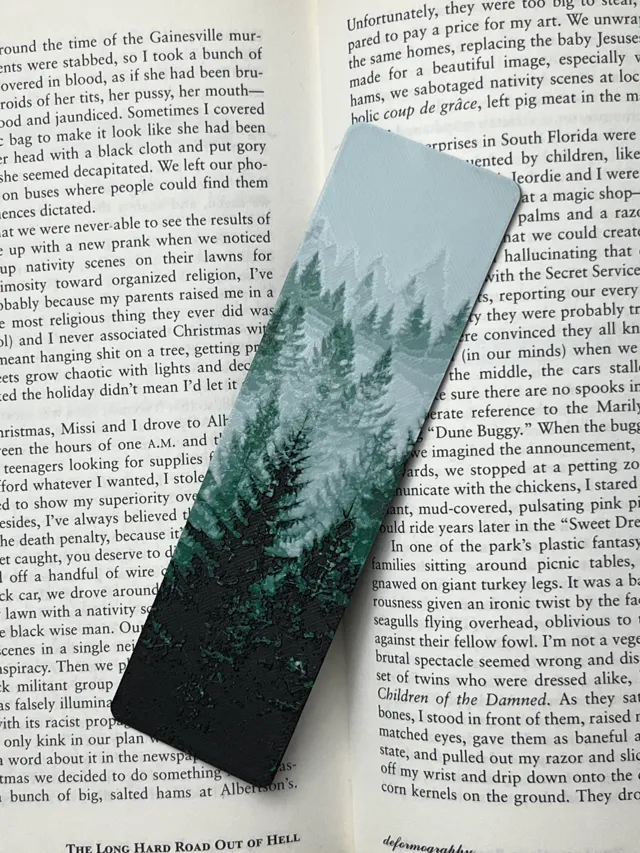 Pine forest bookmark