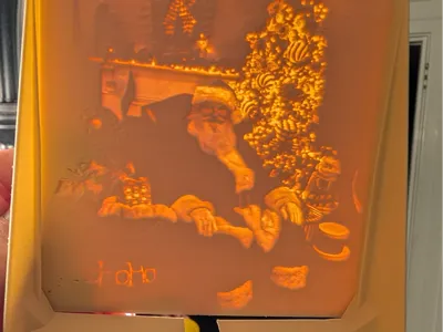 santa lithophane