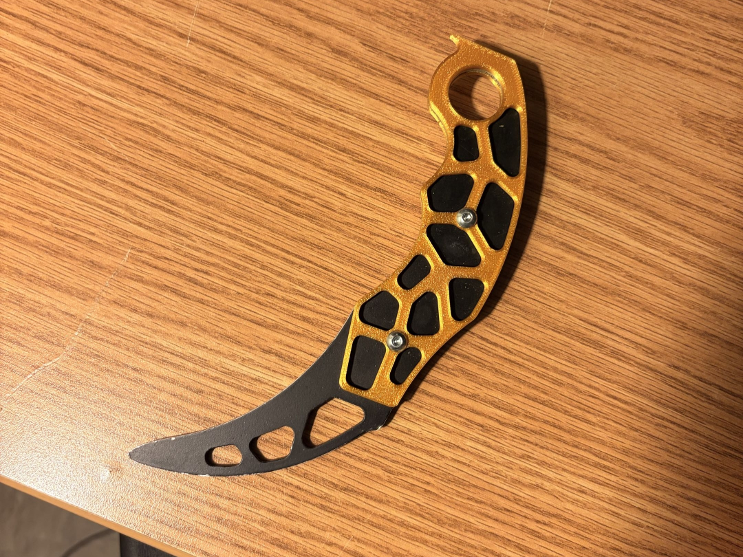 Full Tang BLUNT Karambit- 3d print or laser cut