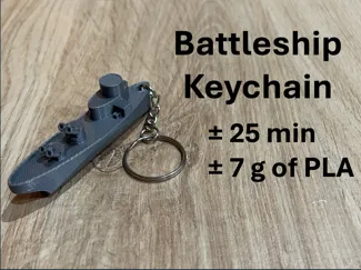 Battleship Keychain