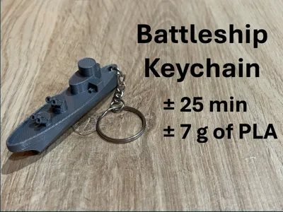 Battleship Keychain