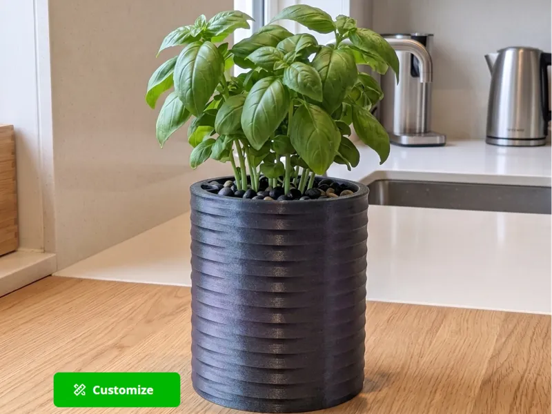Wind Sculpted Planter w/ Water Level Indicator
