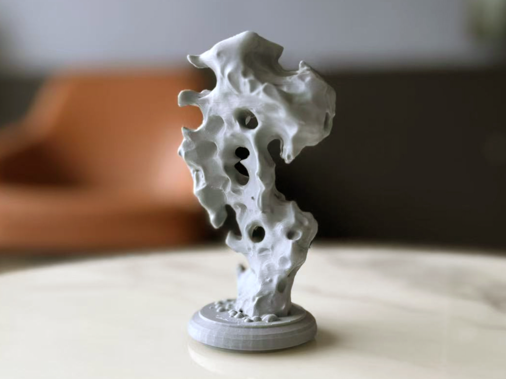 Miniatura 1 do modelo 3D 《观山藏水》——太湖石水纹印章 | 方寸藏山水，钤下即春秋