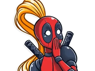 Lady Deadpool Giggling