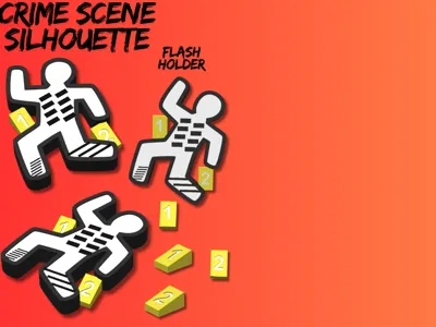 crime scene silhouette flash holder