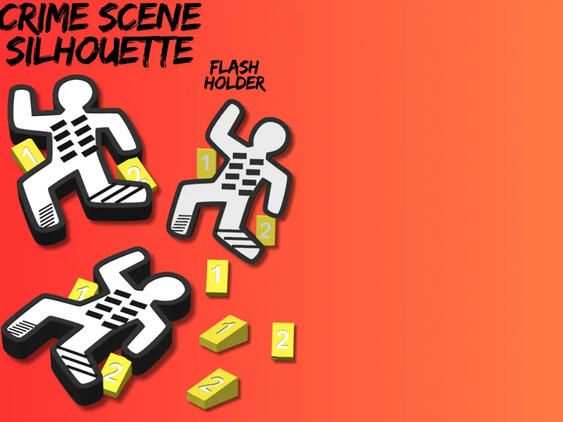 crime scene silhouette flash holder