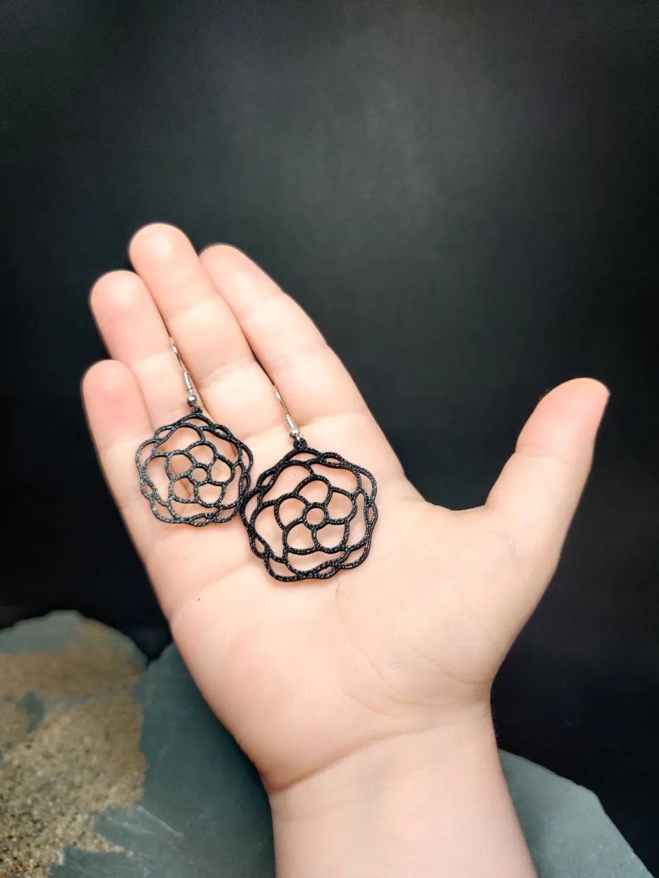 Bloom Loop — Minimalist Flower Earrings view 3