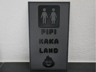 Pipi Kaka Land Schild