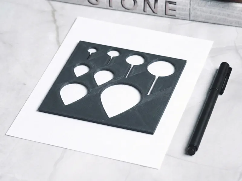 Map pin stencil
