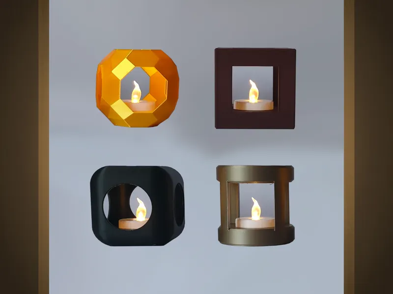 Set of tealight candle holders