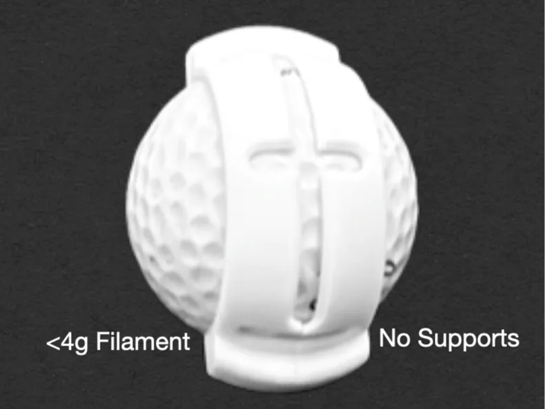 Golf Ball Alignment Marker (NO SUPPORTS REQUIRED!)